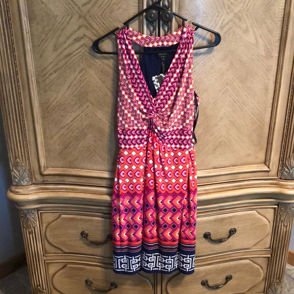 Laundry Front Twist Halter Dress, size 4…NWT